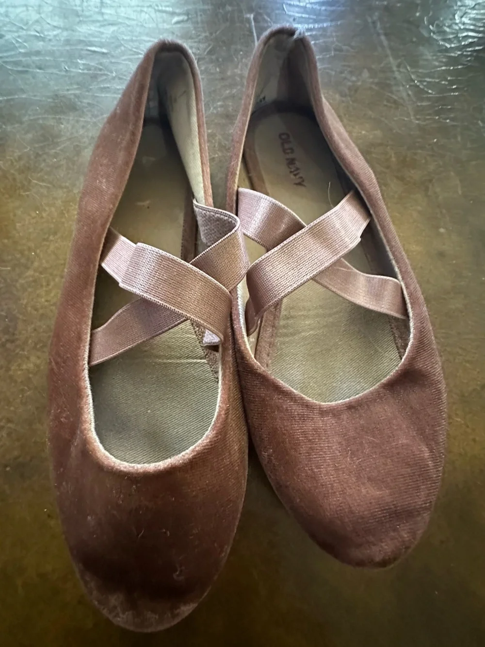 Velour “Mauve” Ballet Flats size 1